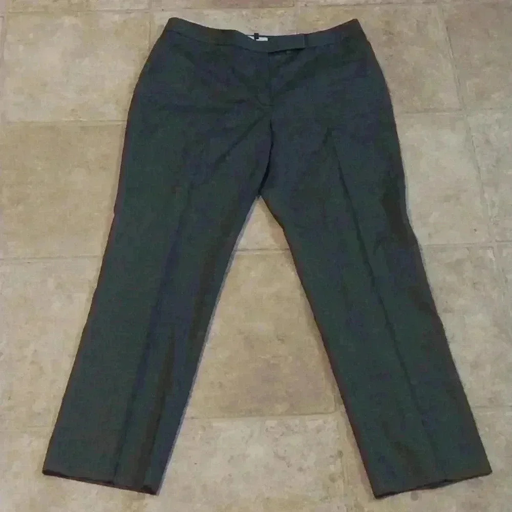 Jones New York Straight Leg Grey Dress Business Trouser Pant Size 14
